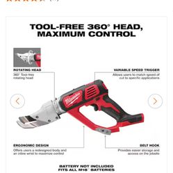  Milwaukee M18 18-Volt Lithium-lon Cordless 18-Gauge Single Cut Metal Shear (Tool Only)