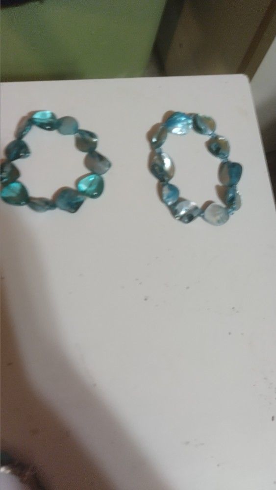 Women's Two Blue Bracelets 