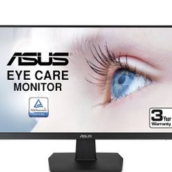 ASUS VA24EHE 23.8” Monitor 75Hz Full HD (1920x1080) IPS Eye Care HDMI D-Sub DVI-D,Black