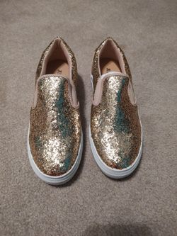 Gold sneakers