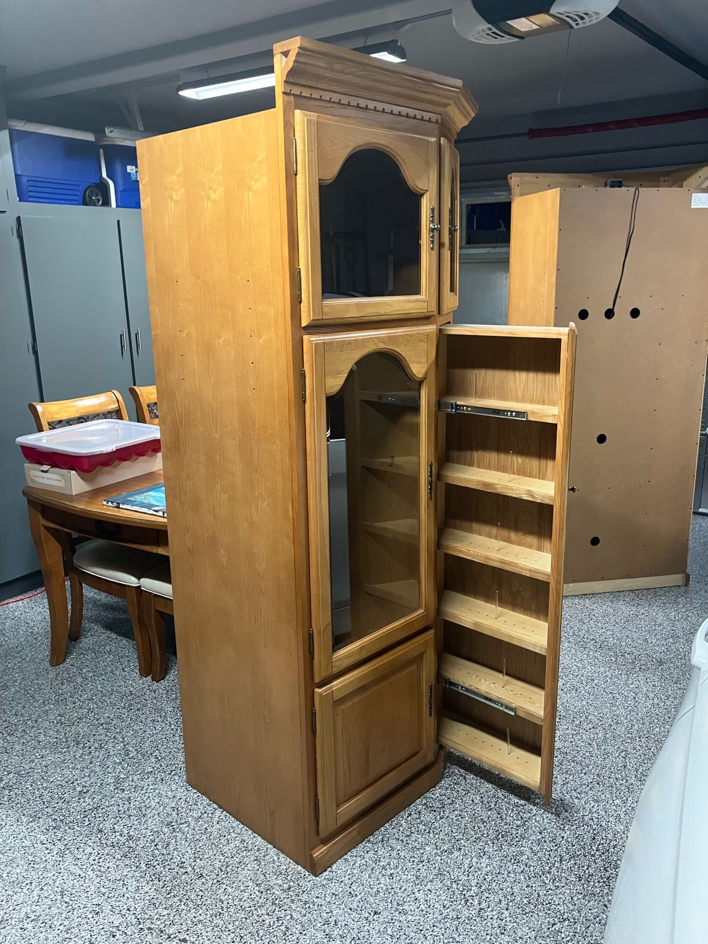 2 Media Entertainment Display Cabinets With Storage 