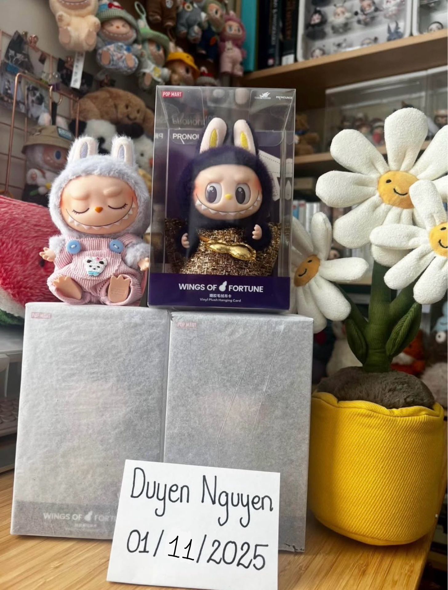 LABUBU Γ PRONOUNCE - WINGS OF FORTUNE Vinyl Plush Hanging Card