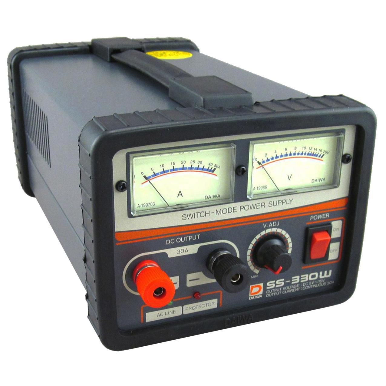 DAIWA SS-330W Switching power supply, 30amp 30A Switching Power Supply, Dual meters, Variable voltage 5-15V