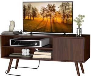 Mid-Century Modern TV Stand with Storage
