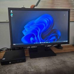 Mini computer and monitor, windows 11
