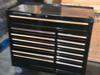 46 wide x 25 deep , 13 drawer toolbox cabinet