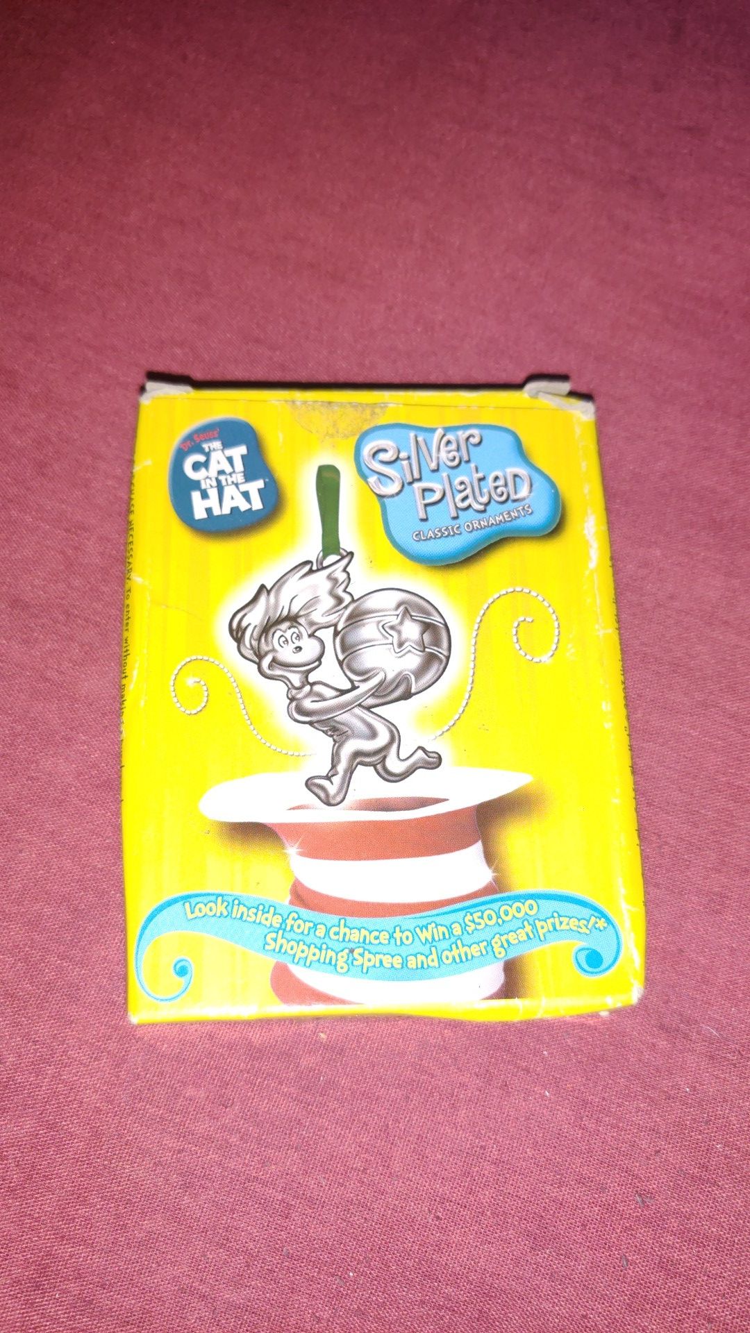 Dr. Seuss' The Cat in the Hat Silver Plated Classic Ornaments