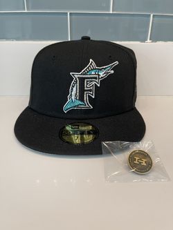 Exclusive New Era 59Fifty Florida Marlins 1997 World Series Patch Hat Black 7 1/4
