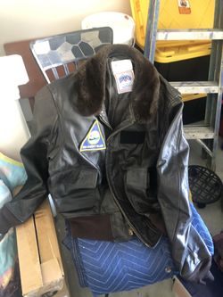 Authentic Navy Uniform And Leather Jacket