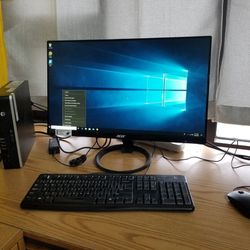 COMPLETE MINI HP DESKTOP WITH 24 INCH ACER MONITOR (SHOP14)

