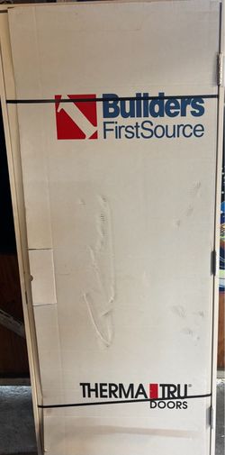 Brand new exterior fiber glass door