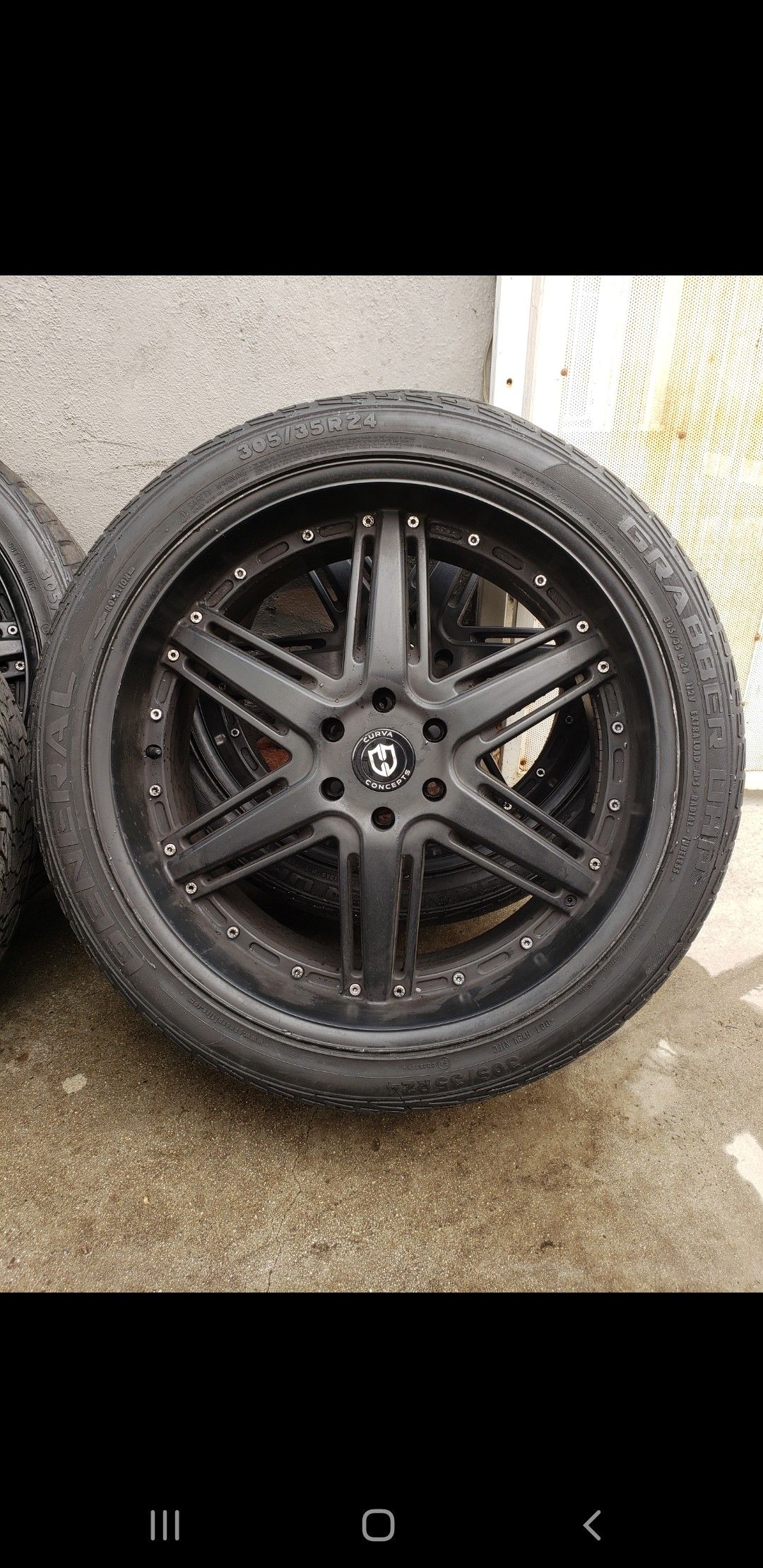 24" Black Matte Finish Rims/Wheels for Chevy