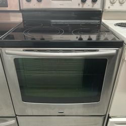 5 Burner Stainless Glass Top Stove 