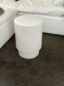 West Elm Fluted Ceramic Side Table (Indoor/Outdoor)