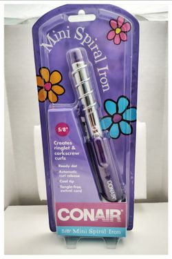 CONAIR *Mini Spiral Iron - 5/8"* Purple Model #CD55WBC *NIP*
