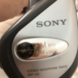 Vintage Sony AM/FM Walkman SRF-H3 Stereo Headphone Radio Headset Works Great