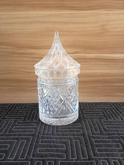 Godinger Dublin Biscuit Barrel Storage Canister Jar Clear