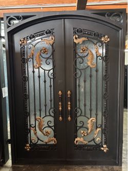 Wrought Iron Door With Openable Window