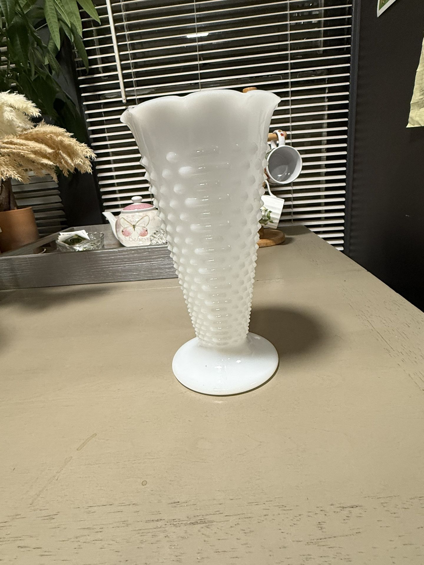 Milk Glass Flower vase