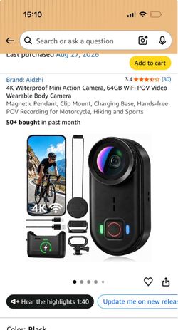 Tiny portable blogging Camara
