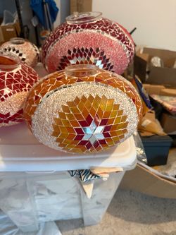 Mosaic Turkish lamps glass