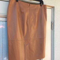 NWOT Talbots Genuine Leather Skirt, Size 12