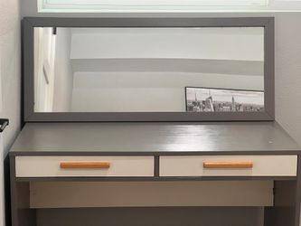 Vanity Table Makeup Desk, 2 Drawers Bedroom