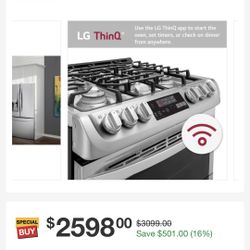LG Double Oven Gas Stove 