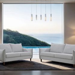 New Light Gray Contemporary Couch And Loveseat! Includes Free Delivery 🚚!