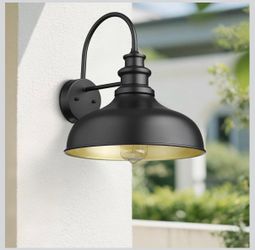 Exterior Farmhouse Barn Light Fixtures, Vintage Black Wall Sconces, E26 Socket Outdoor Wall Mount Lighting Fixture,Anti-Rust Water Resistant Exterior 