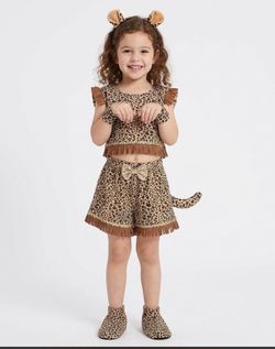 Toddler girls size 4t Leopard Print Costume Set