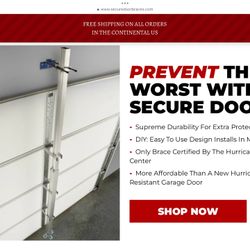 GARAGE DOOR HURRICANE BRACE