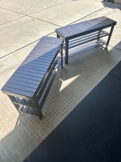 Entry way shoes benches, Dark Brown