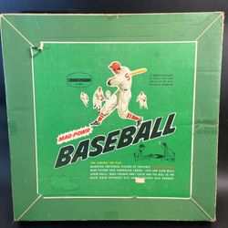 Vtg 1962 Mag-Powr Baseball Magnetic Board Game Rare Model B201 Complete W/Box