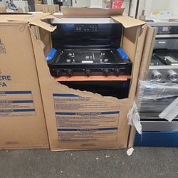 New Whirlpool Black Gas Stove