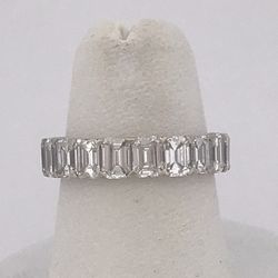 14k white gold 3.0ct diamond band size 5