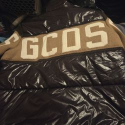 GCDS Men's Faux Fur Puffer Jacket 