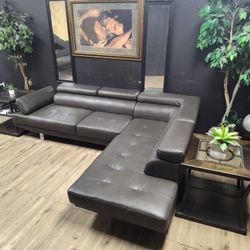 SPRING SALE!!! 2 PIECE WAYFAIR LEATHER SECTIONAL ONLY $449 DELIVERY AVAILABLE!!!