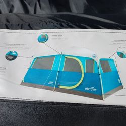 Camping Tent 8 Person Large 2 Room Cabin 13x9-ft Coleman Tenaya Lake Carpa Quick Closet