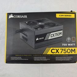 Corsair CX750M 750W Modular Power Supply - Black (CP-(contact info removed)) W/ Power Cord NIB