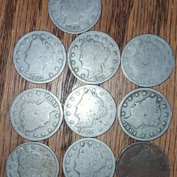 1899 to 1911 Liberty Head "V" Nickels