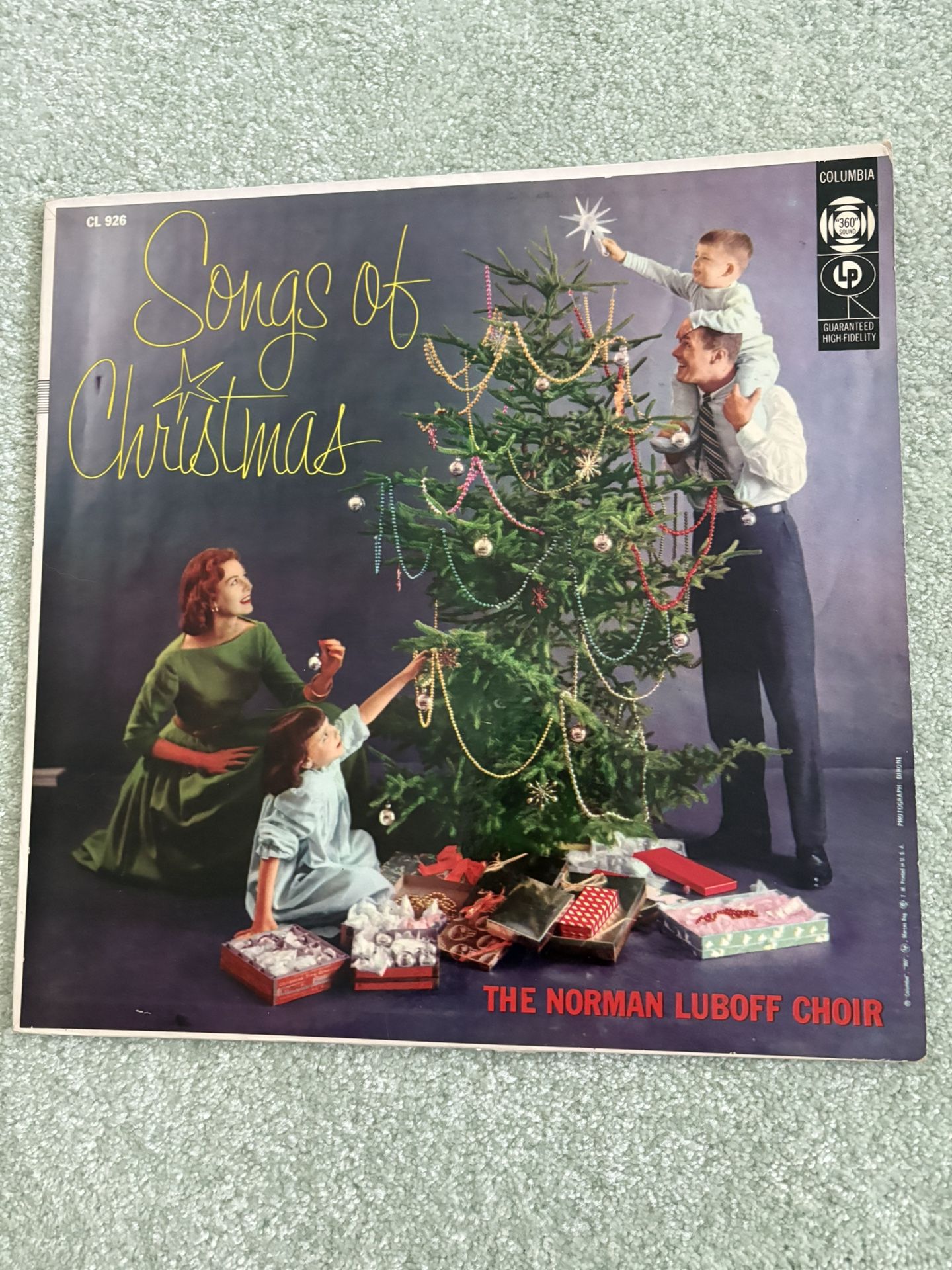 Songs Of Christmas: The Norman Luboff Choir 1956 LP Record CL 926