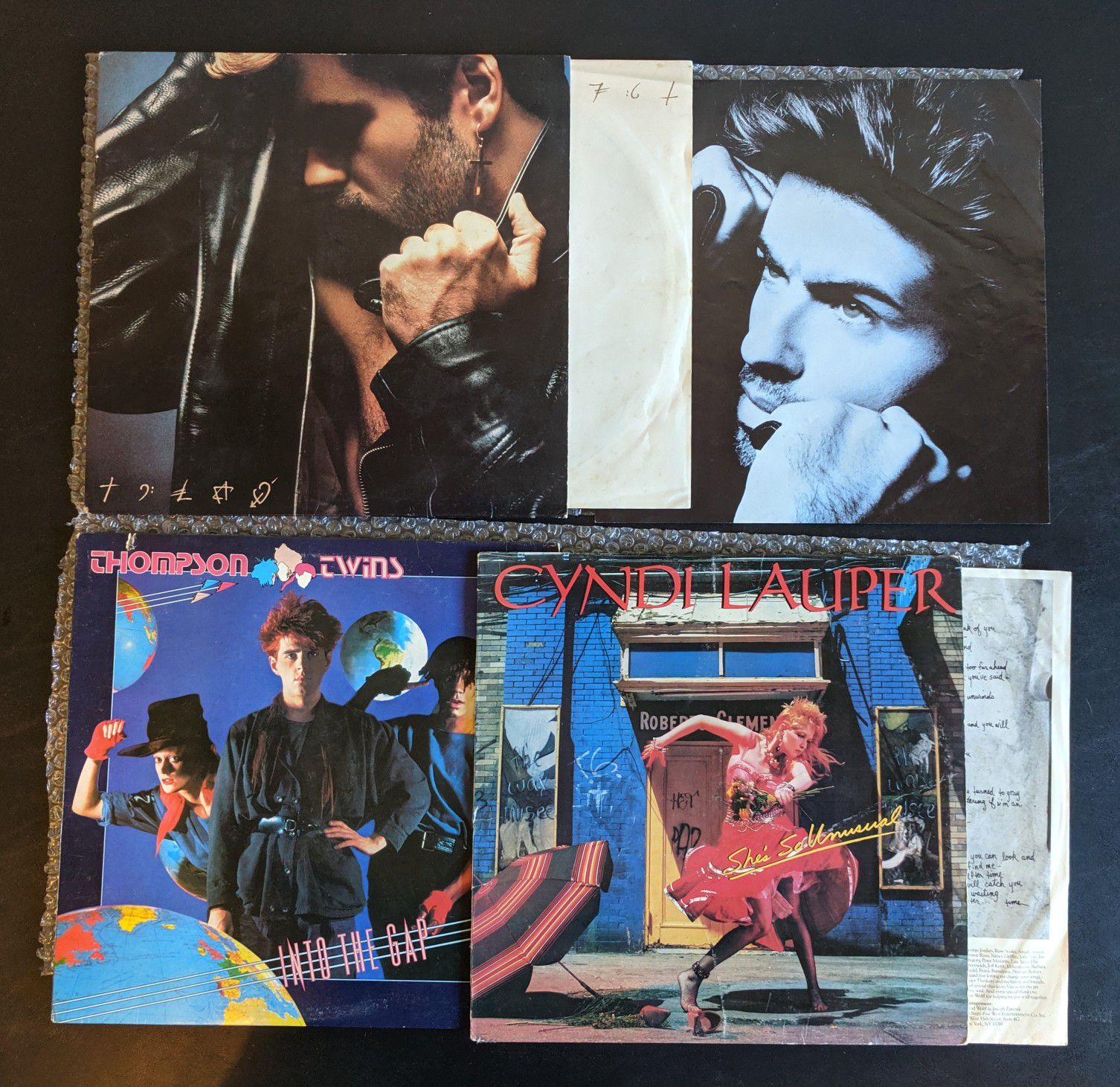 3X12" George Michael, Cyndi Lauper, Thompson Twins (Synth-Pop/NuWave) '80s vinyl lot