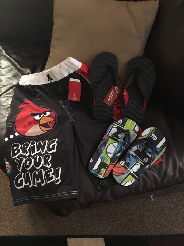 Boys size 10 angry birds swimming pants