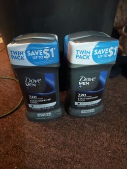 Dove Men+Care Stain Defense Cool Deodorant Twin Pack x2