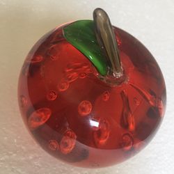 Apple Glass Figurine 