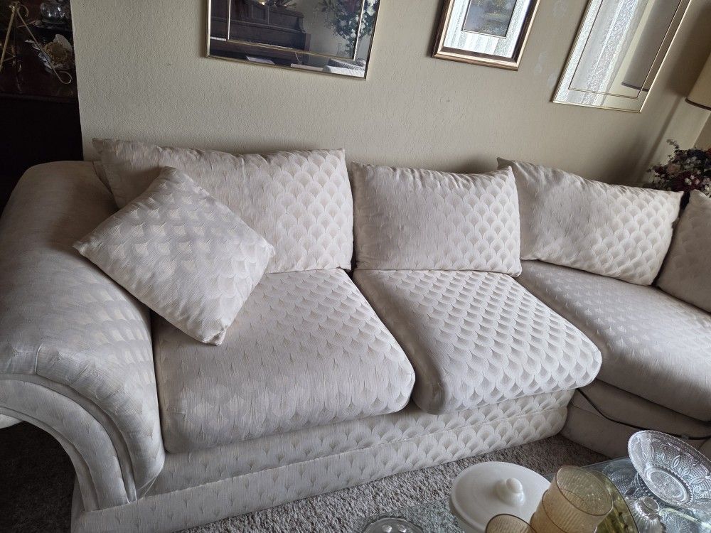 Cream Colored Sectional Sofa Set