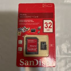 32 GB SanDisk Micro sd Card With Adapter