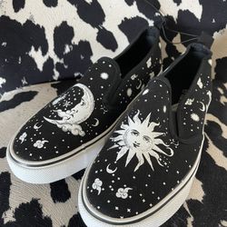 Black Slip On Van Style Shoe