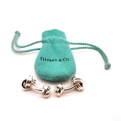 Tiffany & Co. Twist Rope Knot Cuff Links Sterling Silver .925 (A1D026052)